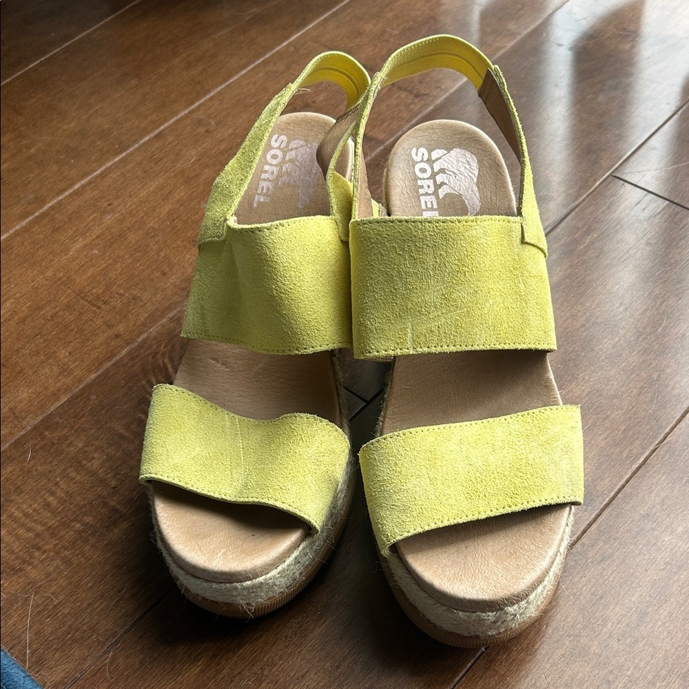 Sorel Women's Bright Yellow Wedge Sandals